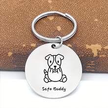 Stainless Steel Pet Tag Collar Accessory, Identification And Decorative Function, Durable And Sturdy, Suitable For Various Pet Collars, Also Can Be Used As A Keychain, Strong, Stylish, Durable, Multi-Functional And Cost-Effective - Multicolor - View 8