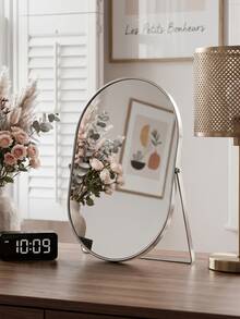1pc High Definition Desktop Makeup Mirror, Distortion-Free Vanity Mirror With Adjustable Metal Stand, Large Size Desktop Makeup Mirror Suitable For Makeup, Skincare And Hairstyle Design, Bedroom, Bathroom, Dormitory And Office Vanity Mirror - Multicolor - View 4