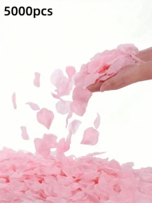 100/500/1000/2000/3000 piezas Pétalos de rosa rosa artificial, flores hechas a mano románticas, adecuadas para bodas, fiestas, decoración de habitaciones, decoración del hogar, decoración de cumpleaños, decoración de mesa, decoración de dormitorio, decoración de baño, regalo del Día de San Valentín, decoración de graduación - Rosa - Ver 15
