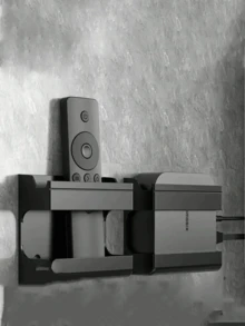 2/1pc Universal Smart Gateway Wall Mount Bracket, No-Drill Adhesive Backing Non-Destructive Reusable Bracket, ABS Material With Cable Management Function Storage Shelf, Suitable For Router, Modem, Speaker And Small Items, Space-Saving, Applicable For Home Living Room Bedroom Office - Multicolor - View 2