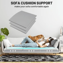 1/3 piezas Almohadilla de soporte de sofá de espuma de alta elasticidad, almohadilla de soporte de sofá reclinable 40D, almohadilla de soporte de cojín de asiento de muebles de dormitorio de alta densidad - Repara el sofá hundido y evita el colapso; la espuma se puede cortar y dar forma fácilmente para proyectos DIY; adecuado para sala de estar, oficina, dormitorio, cafetería, estera de tatami, cojín de silla, reparar sofá hundido de sala de estar, optimizar colchón de espuma de memoria, almohadilla de espuma de decoración del hogar minimalista moderna, accesorios de muebles de patio duraderos y cómodos. - Gris - Ver 6