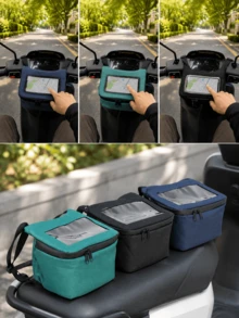Motorcycle And Electric Dashboard Bag With Touch Screen Navigation, Durable Motorcycle Storage Bags, Outdoor Storage For Phone, Keys, Motorcycle Essentials - Secure Handlebar Mount For Riding Safety, Stylish & Sturdy Design - A - View 4