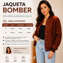 Women's Premium Wool Bomber Jacket With Double Cuffs And Snap Buttons - Casual Autumn And Winter Coat - 黑色 - 查看 8
