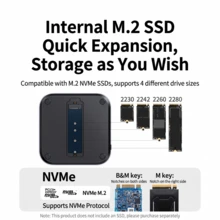 UGREEN [Desktop Savior] Mac Mini Dedicated M.2 SSD Expansion Dock, Perfectly Compatible With M4/M4 Pro Upgrade And Expansion + Height Increase Stand In One, USB 3.2 High-Speed Read And Write. - View 6
