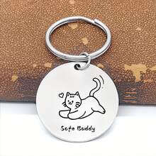 Stainless Steel Pet Tag Collar Accessory, Identification And Decorative Function, Durable And Sturdy, Suitable For Various Pet Collars, Also Can Be Used As A Keychain, Strong, Stylish, Durable, Multi-Functional And Cost-Effective - Multicolor - View 6