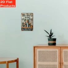 1pc 2D Flat Vintage Iron - I Need These Plants - Gardening Humor Sign, Home And Garden Decor, Retro Wall Plaque, For Indoor And Outdoor, Ideal Holiday Gift - Multicolor - View 5