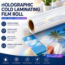 Self-Adhesive Rainbow Stickers, Holographic Vinyl Stickers For DIY Crafts, Applicable To Paper, Photos, Cards, Bottles, Phone Cases And Other Items, Adding Dazzling Luster To Your Creative Works - B - View 1