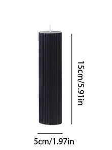 Roman Column Striped Candle, Creative Candle, Modern Home Decor For Bathroom, Living Room, Ideal For Wedding, Party, Spa, Dinner, Home Decoration, Church, Birthday, Date - Striped Wax - View 8