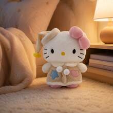 SANRIO 1件三丽鸥Hello Kitty毛绒睡衣帽，小猫咪毛绒玩具，KT猫毛绒娃娃礼物，家居装饰抱枕，安抚娃娃，节日礼物 - 彩色 - 查看 10