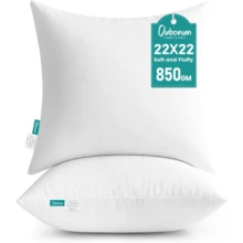 Pillow Inserts - Soft, Plush & Decorative Down Alternative Pillows For Couch Sofa Bed, Machine Washable - White, Pack Of 4 - 18x18 Inches (45x45cm) - View 9
