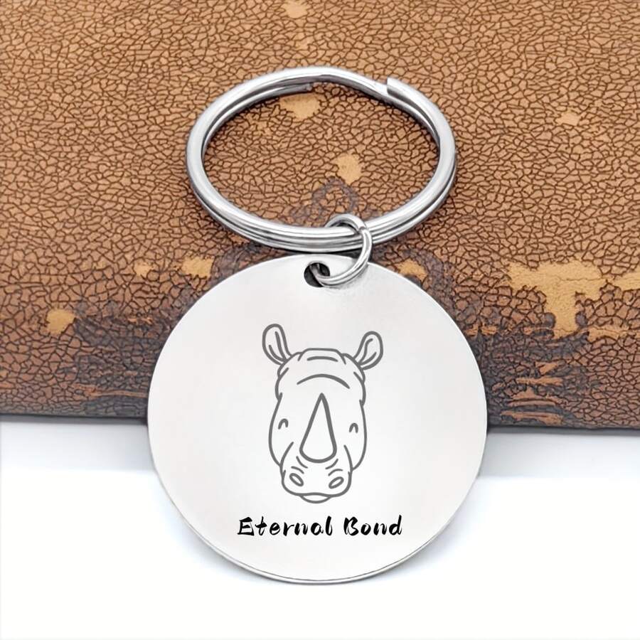 Stainless Steel Pet Tag Collar Accessory, Identification And Decorative Function, Durable And Sturdy, Suitable For Various Pet Collars, Also Can Be Used As A Keychain, Strong, Stylish, Durable, Multi-Functional And Cost-Effective - Multicolor - View 1