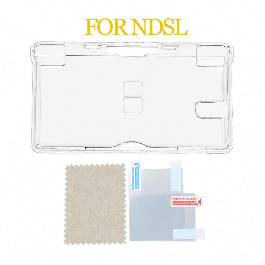 Transparent Anti-Drop NDSL Game Console Shell, Comfortable Handheld Game Console Case, Daily Use Protective Shell With Transparent Screen Protector And Lens Replacement Accessories Suitable For NDSL - View 1