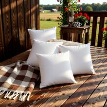 The YUNDO Label White Pillow Core Is Suitable For Sofa Cushions, Mattresses, And Garden Cushions. The Sizes Available Are 18 Inches, 20 Inches, 12*20 Inches, And 22 Inches. It Has A High Filling Content And Can Be Machine Washed And Dried. - White - View 2