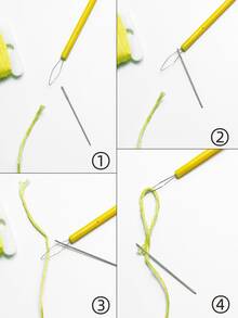 5pcs Yellow Plastic Threader, Extended Non-Slip Handle, Easy Threading. Bright Yellow Appearance, Not Easy To Lose. Universal Metal Guide Suitable For Multiple Needle Types, Smooth Threading, Applicable For Thick And Thin Materials, Suitable For Sewing And Embroidery - Plastic Thread Threader - View 6