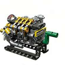 Engine Building Block Model, Mechanical Engineering Construction Blocks, Collectible Model Gift For Block Enthusiasts, Suitable As Home Decor And Birthday Gift, Halloween, Christmas Gift - Engine Building Blocks - View 15