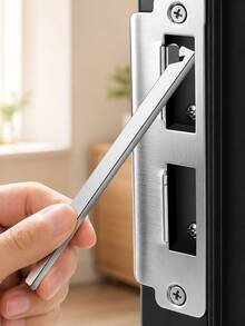 1PC Stainless Steel Door Lock Hook Wrench, Universal Latch Repair Tool For Sliding Doors - Wrench - View 1