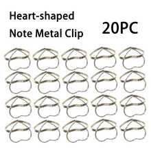 20 piezas Clips metálicos con forma de corazón plateados - Corazón de Plata - Ver 1