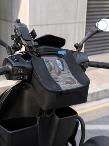 Bolsa de tablero para motocicleta y eléctrica con navegación de pantalla táctil, bolsas de almacenamiento duraderas para motocicleta, almacenamiento al aire libre para teléfono, llaves, artículos esenciales de motocicleta - Montaje en el manillar para al conducir, diseño elegante y resistente - B - Ver 11