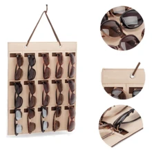 Tas Penyimpanan Kacamata Gantung, Tas Organizer Kacamata, Dapat Dilipat 15 Slot, Kacamata Fashion, Kacamata Pelajar, Kacamata Minus, Rak Display Lensa Anti Gores, Desain Dua Warna, Rak Display Multi Slot, Penyimpanan Kacamata, Rak Organizer Kacamata Gantung - MultiWarna - View 10