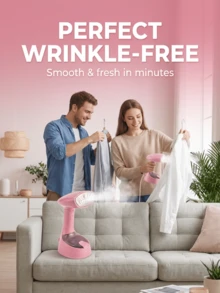SOKANY Foldable Handheld Garment Steamer, Powerful Portable Clothing Steam Iron, 30s Rapid Heating, 120ml Leak-Proof Water Tank, Mini Travel Steam Iron, Suitable For Home And Travel, One-Button Continuous Steam Output - Pink - View 6