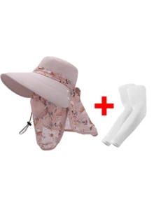 1 Set Women's Summer Full Face Sun Protection Hat With Mask, Breathable, Anti-Mosquito, Suitable For Outdoor Activities Like Picking, Traveling, Fishing, Planting, And More - H - View 35