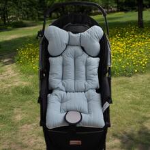 1pc Thick Quilted Stroller Seat Pad With Embroidered Pattern - Multicolor - View 4