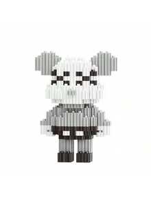 1pc Micro Bead Cute Bear Series Building Block Decor Gift, Adult Puzzle Toy For Stress Relief - Multicolor - View 5
