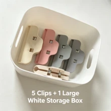 6pcs Plastic Storage Boxes, Suitable For Makeup Storage, Kitchen Storage, White Storage Boxes With Handles, Multi-Functional Makeup Storage Boxes, Under-Bed Storage Boxes, Bathroom Sink Storage Boxes, Bathroom And Bedroom Storage Boxes - White - View 9