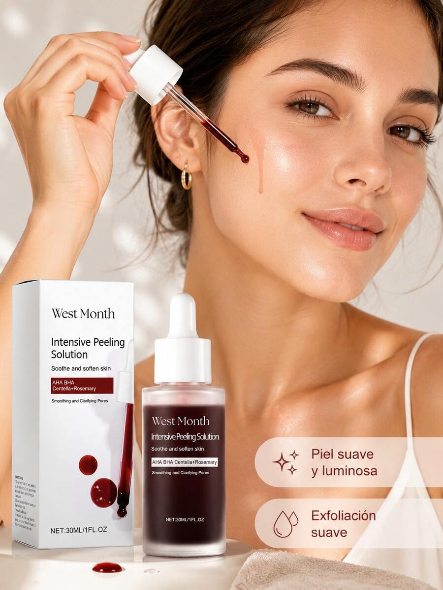west month Suero Peeling Exfoliante, Elimina Impurezas, Reduce Poros Visibles, Quita Brillos, Hidata, Calma, RenuEVA, Previene Obstrucciones,Da Piel Limpia Y Tersa - Ácido salicílico - Ver 1