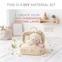 1Set Animal Crochet Kit, Crochet Kit For Beginners, Beginner Crochet Kit For Adults With Step-By-Step Text Tutorials, Sleeping Lamb DIY Crafts For Adults, Contemporary Home Decorative Ornaments, Cute Birthday Easter Day And Spring Gifts - Sleeping Lamb - View 8