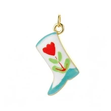 1pc Colorful Small Fish Pendant Boot Shape Suitable For Necklace Bracelet Anklet, Fits Vacation Daily Wear, Summer Versatile Accessory - Multicolor - View 6