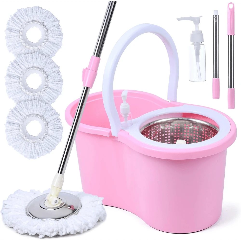 Mop And Bucket Set(Pink) - Default - View 1