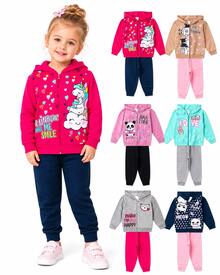 6-Piece Children's Fleece Set For Girls (Ages 1-16) - Winter - 3 Jackets + 3 Pants - Comfortable Girls' Clothing - Immediate Shipping - Zippered Sweatshirts - Nhiều màu - Xem 20
