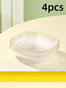 4个高品质锤纹PET托盘；PET材质，可用作水果盘、食物碟、骨头碟、甜点盘、寿司盘等；适用于家庭、办公室、学校、餐厅；适用于母亲节、父亲节、劳动节、万圣节、圣诞节、复活节、感恩节、情人节、国庆节、所有季节。 - 彩色 - 查看 12