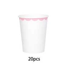 6/20/40 piezas Vasos desechables de papel con borde ondulado y coloridos, vasos para beber de color rojo/rosa/azul/morado/amarillo/negro, vasos para dulces, vasos para postres para uso diario, fiestas de cumpleaños, bodas y decoración, baby shower, celebraciones festivas - Ver 21