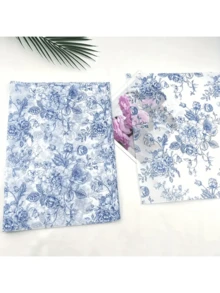 50 Sheets Blue Floral Tissue Gift Wrapping Paper - 14x20 Inch Chinoiserie Vintage Blue & White Peony Rose Design, High-Quality Durable Paper For Birthdays, Weddings, Parties, DIY Crafts, Bouquet Wrapping Paper, Special Occasion Decor, Elegant Packaging, Quality Craft Material - Pear Paper - View 7