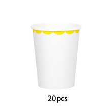 6/20/40 piezas Vasos desechables de papel con borde ondulado y coloridos, vasos para beber de color rojo/rosa/azul/morado/amarillo/negro, vasos para dulces, vasos para postres para uso diario, fiestas de cumpleaños, bodas y decoración, baby shower, celebraciones festivas - Ver 15