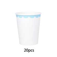 6/20/40 piezas Vasos desechables de papel con borde ondulado y coloridos, vasos para beber de color rojo/rosa/azul/morado/amarillo/negro, vasos para dulces, vasos para postres para uso diario, fiestas de cumpleaños, bodas y decoración, baby shower, celebraciones festivas - Ver 7