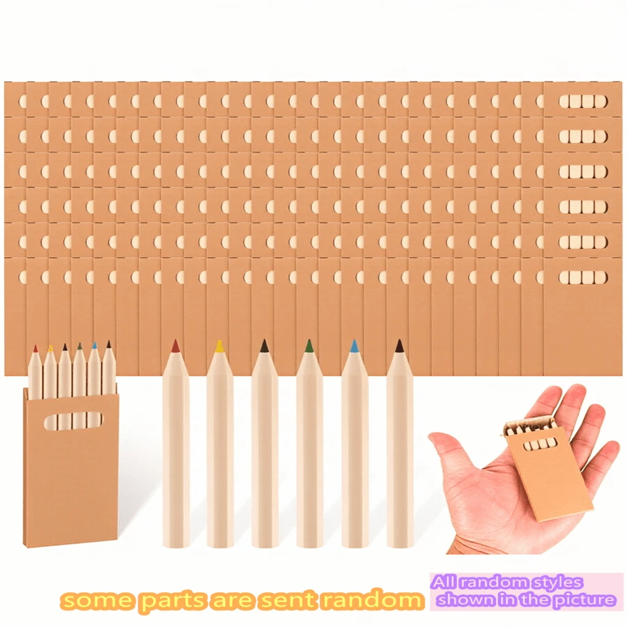 20 boîtes de mini crayons de couleur, crayons courts et épais en bois pré-taillés, convenant à la création artistique, à l'artisanat, aux fournitures scolaires, au dessin, à la salle de classe, aux outils d'art, à la gravure, aux faveurs de fête, aux décorations de Noël, aux cadeaux de Noël, aux bas de Noël, aux jeux, à la K-pop, aux ornements de Noël - Multicolore - Voir 1