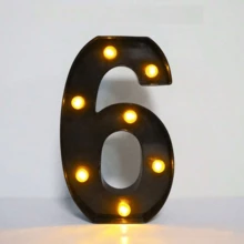 8.58英吋 LED字母燈牌，26個字母與0-9發光數字，發光符號數位裝飾燈，適用婚禮、情人節、生日、告白、求婚氛圍燈，派對、家庭週年紀念、畢業典禮夜間裝飾燈 - 黑色 - 查看 39