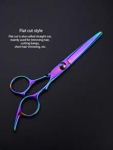 1pc/2pcs/3pcs Professional Hair Cutting Scissors Colorful Home Hairdressing Scissors Set Hair Thinning Scissors Stainless Steel Blade - Multicolor - View 6
