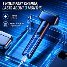 Panasonic ES-RM31 男用充電式電動刮鬍刀，3 刀片箔片式刮鬍刀，Type-C 充電，浮動式刀頭，乾濕兩用 - 黑色 - 查看 3