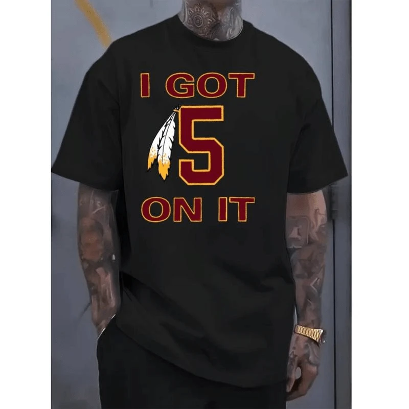 Men's Graphic T-Shirt Of The Washington Football Team, Comfortable, Made Of Cotton, With Short Sleeves And A Round Neck, Ideal For Sports And Everyday Wear. - Black - View 1