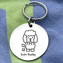 Stainless Steel Pet Pendant Collar Accessory, Anti-Collision Pressure-Resistant Durable, Universal Keychain For Pet Lovers, Comfortable For Daily Wear, Practical Pet Identification Tag When Used With Pet Collar - Multicolor - View 12