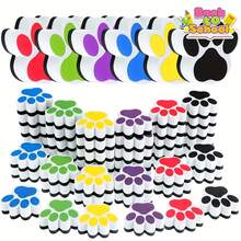 Randomly Selected 3-Piece Set Of Grooved Colorful Erasers - Dust-Free Chalkboard And Whiteboard Erasers With Cartoon Patterns, Suitable For Classroom, Office And Home Use - Learning Supplies For Teachers And Students / Random 6-Piece Set Of Cute Cartoon Dog Paw Chalkboard Erasers, (Red, Green, Blue, Purple, Yellow, Black) 6-Color Combination - Multiple Styles - View 6