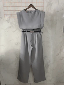 Women Two-Piece Outfits - Light Grey - View 10
