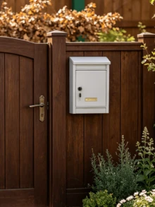 1 pièce Boîte aux lettres blanche d'extérieur imperméable et anti-vol, boîte aux lettres murale verrouillable pour la maison avec grande capacité. - A - Voir 1