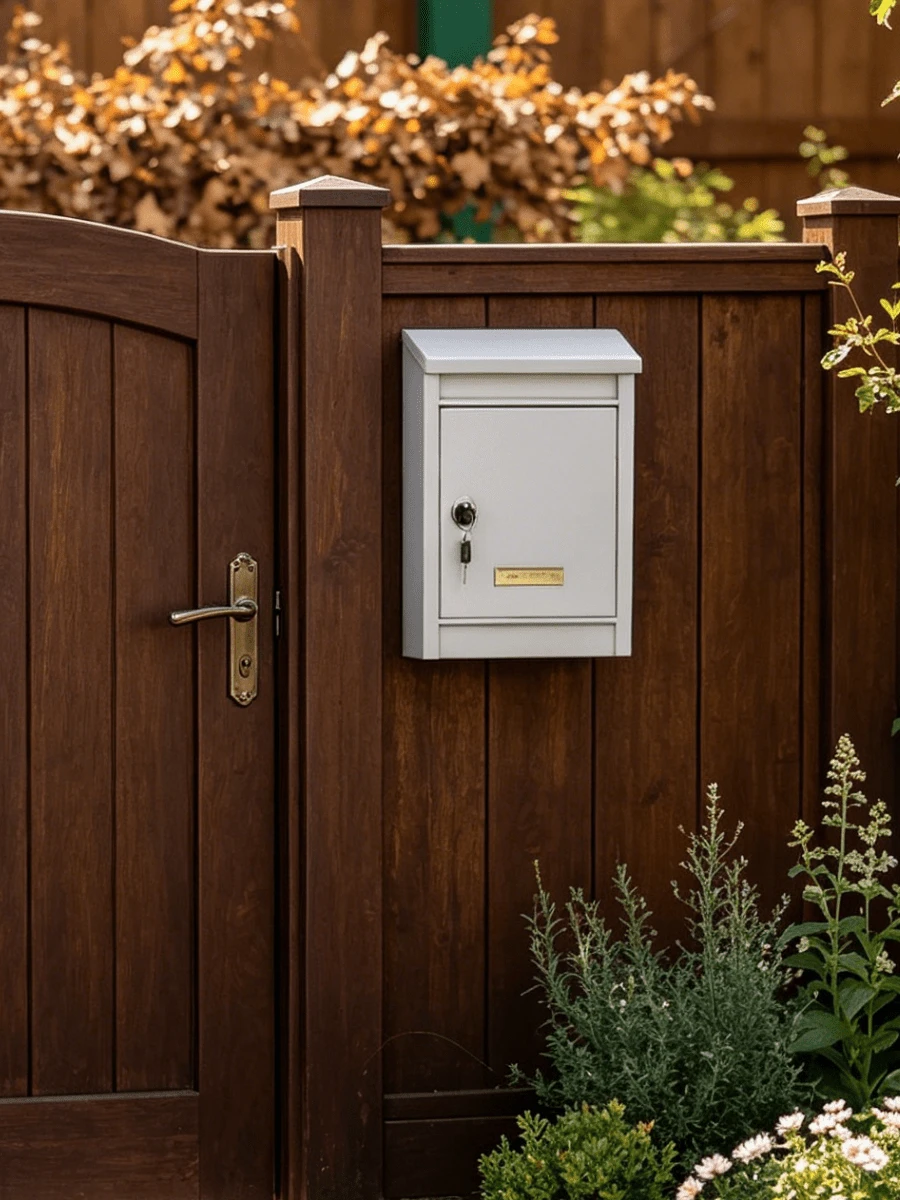1 pièce Boîte aux lettres blanche d'extérieur imperméable et anti-vol, boîte aux lettres murale verrouillable pour la maison avec grande capacité. - A - Voir 1
