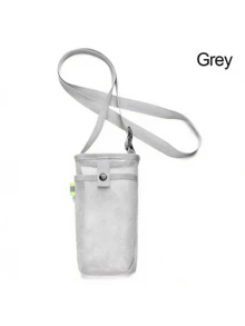 9 Colors Available, This Outdoor Portable Mesh Water Bottle Phone Crossbody Bag Is Made Of Breathable And Durable Nylon Mesh Fabric, With Adjustable Shoulder Strap And Snap Closure Design, Can Securely Hold Phone. Suitable For 500-750ml Water Bottles. - Multicolor - View 17