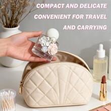 1pc Refillable Fine Mist Spray Bottle, Portable Reusable Glass Spray Bottle With Peony & Camellia + Pearl Design, Perfume Decanting Bottle, Cosmetic Replacement Bottle For Storing Perfume, Essential Oils, Liquid Cosmetics, Travel Essential, Holiday Gift - Multicolor - View 7